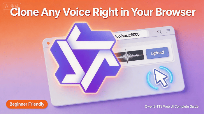 本地跑 Qwen3-TTS 启动 Web UI 完全手册｜不会代码也能玩声音克隆